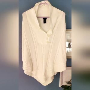 Torrid Oversize Cable Knit Poncho Shrug w/toggle Crowl/V-neck Size XL-2X or 1/2